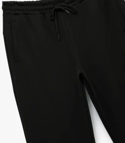 Heren Koton Zwarte Joggingbroek voor Heren met Elastische Taille en Zakdetail