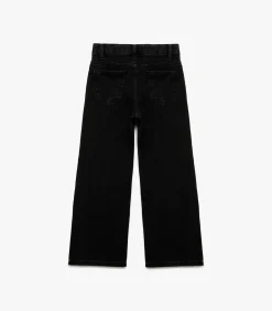 Kinderen Koton Zwarte Meisjes Spijkerbroek Brede Pijpen Katoen