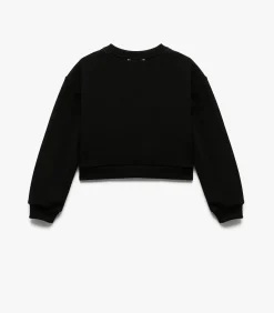 Kinderen Koton Zwarte Meisjestrui Lange Mouwen Stenen Details