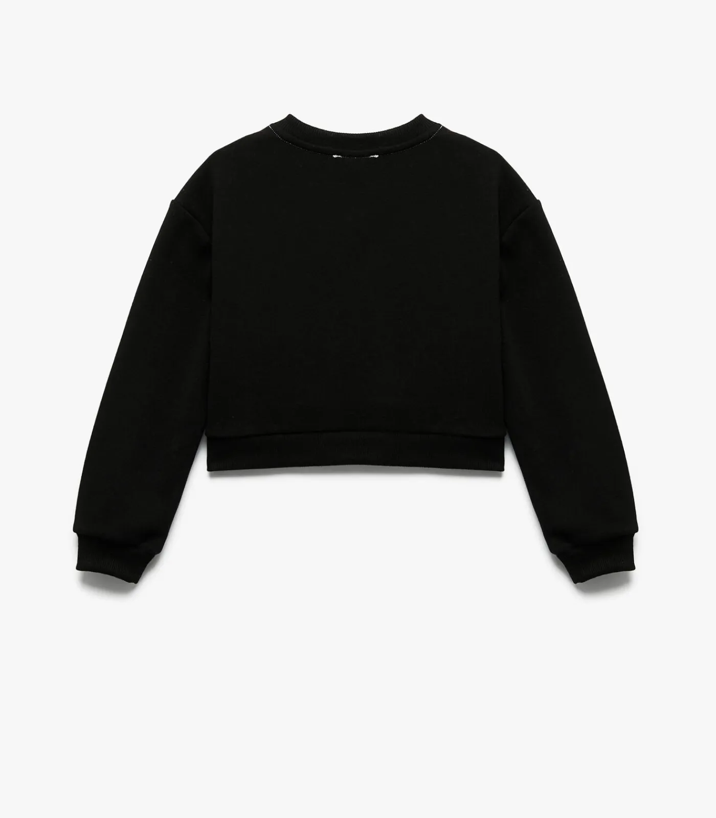 Kinderen Koton Zwarte Meisjestrui Lange Mouwen Stenen Details