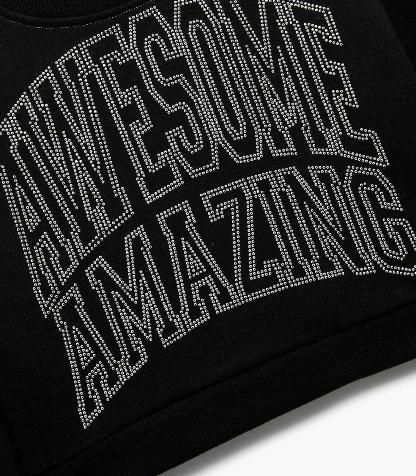 Kinderen Koton Zwarte Meisjestrui Lange Mouwen Stenen Details