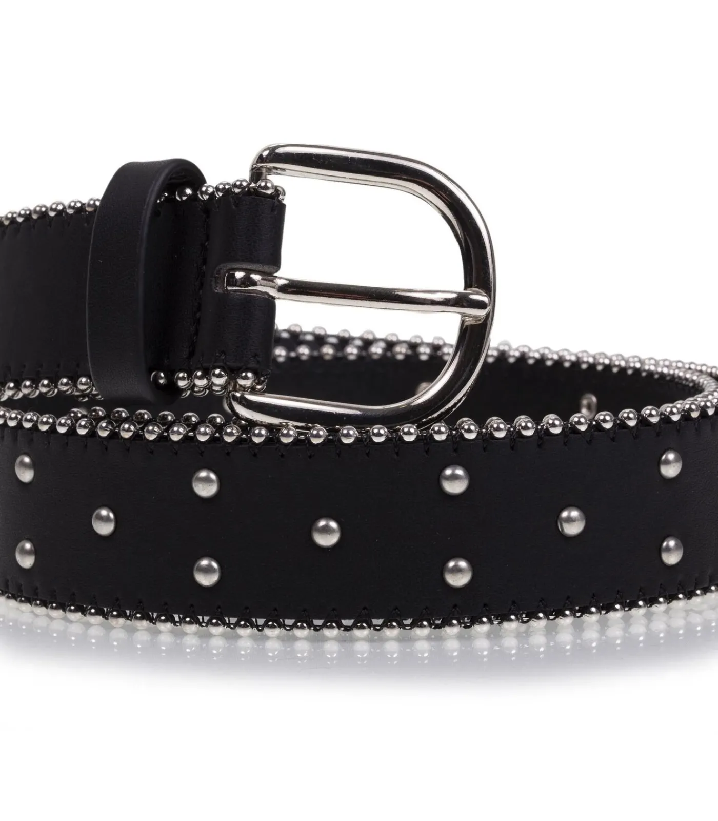 DAMES ISOTONER Zwarte riem met studs voor dames