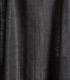 DAMES La Fée Maraboutée Zwarte sjaal van glanzende wol en katoen