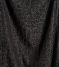 DAMES La Fée Maraboutée Zwarte sjaal van wol en katoen