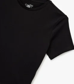 Hot Zwarte Slanke Pasvorm T-shirt Korte Mouwen DAMES T-Shirts & Tops