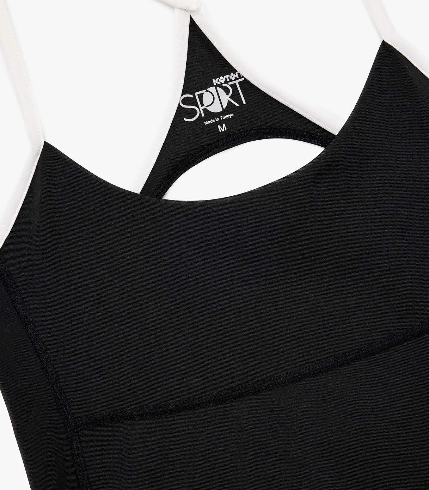 DAMES Koton Zwarte Slim Fit Sporttop Mouwloos Rugdetail