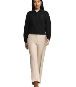 Online Zwarte trui van katoen met een halve rits DAMES Truien & Cardigans