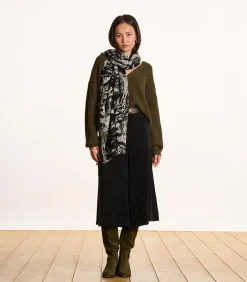 DAMES La Fée Maraboutée Zwarte wollen sjaal