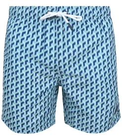 Heren Suitable Zwembroek Print Blauw
