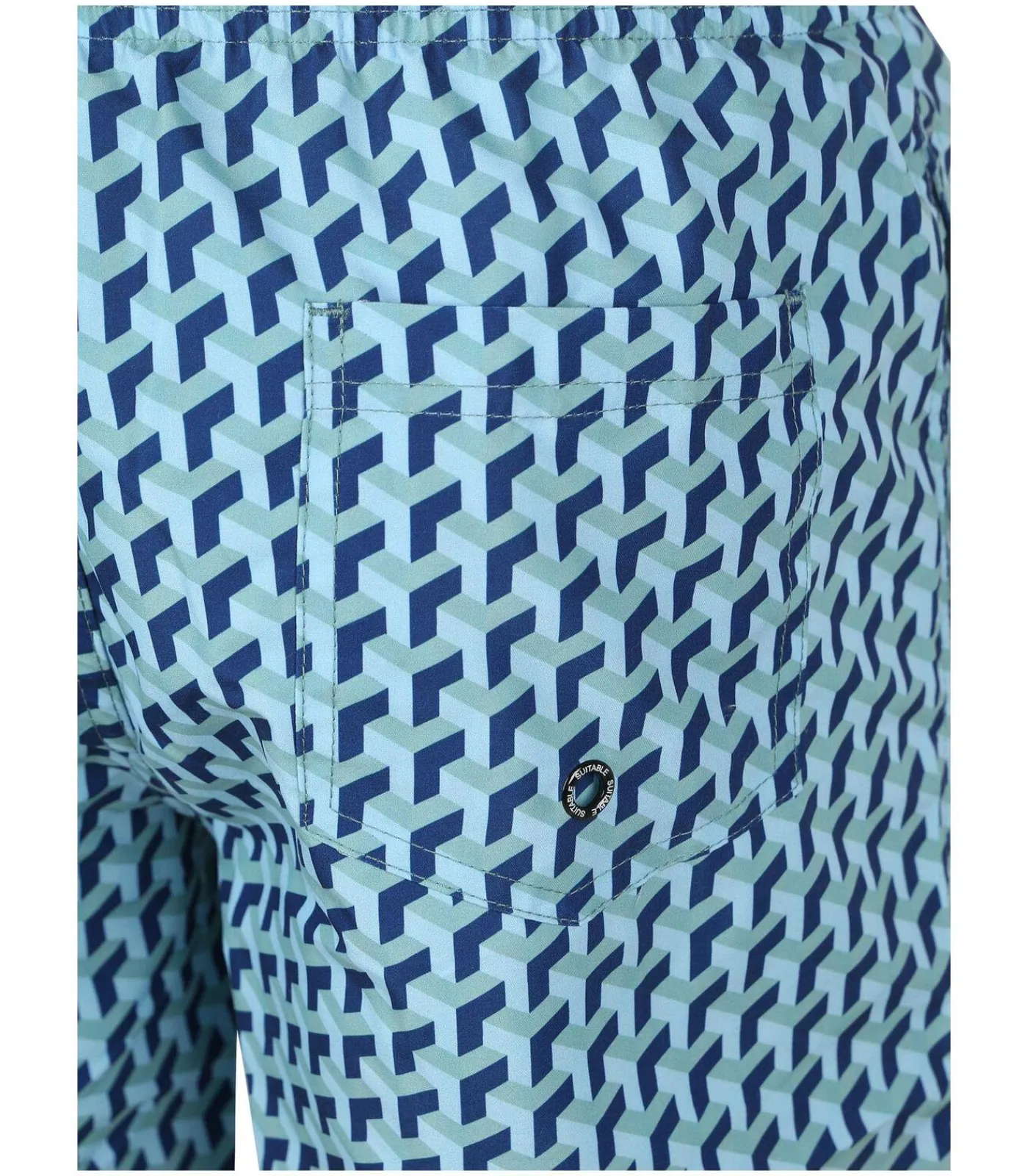 Heren Suitable Zwembroek Print Blauw