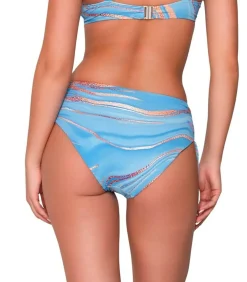 DAMES LUNA Zwembroekje met gerimpelde zijkanten LANA