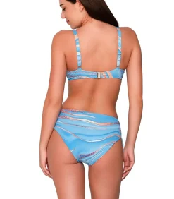 DAMES LUNA Zwembroekje met gerimpelde zijkanten LANA