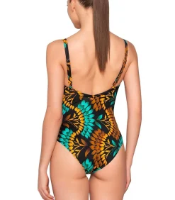 DAMES LUNA Zwempak uit één stuk EMERALD